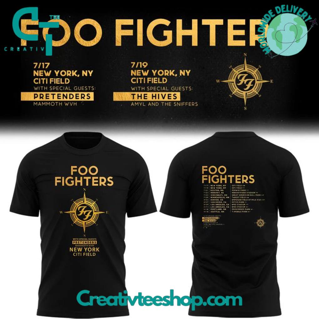 New York Mets x Foo Fighters Tour 2025 Shirt