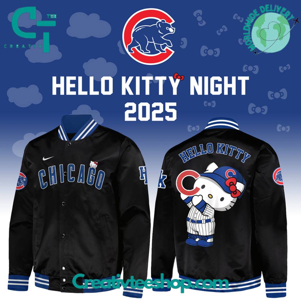 Chicago Cubs x Hello Kitty Night 2025 Special Bomber Jacket