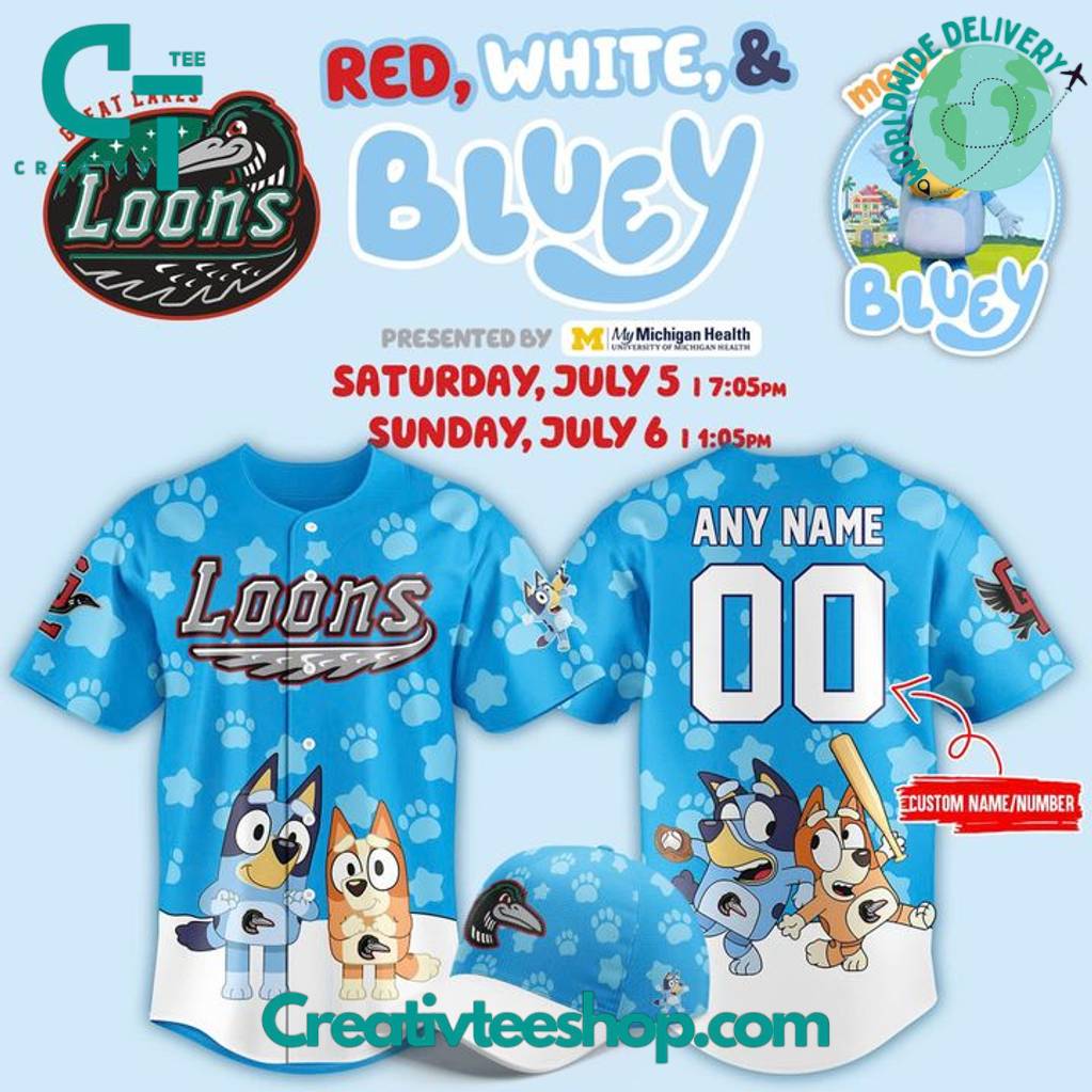 Great Lakes Loons x Bluey Special Edition Baseball Jersey