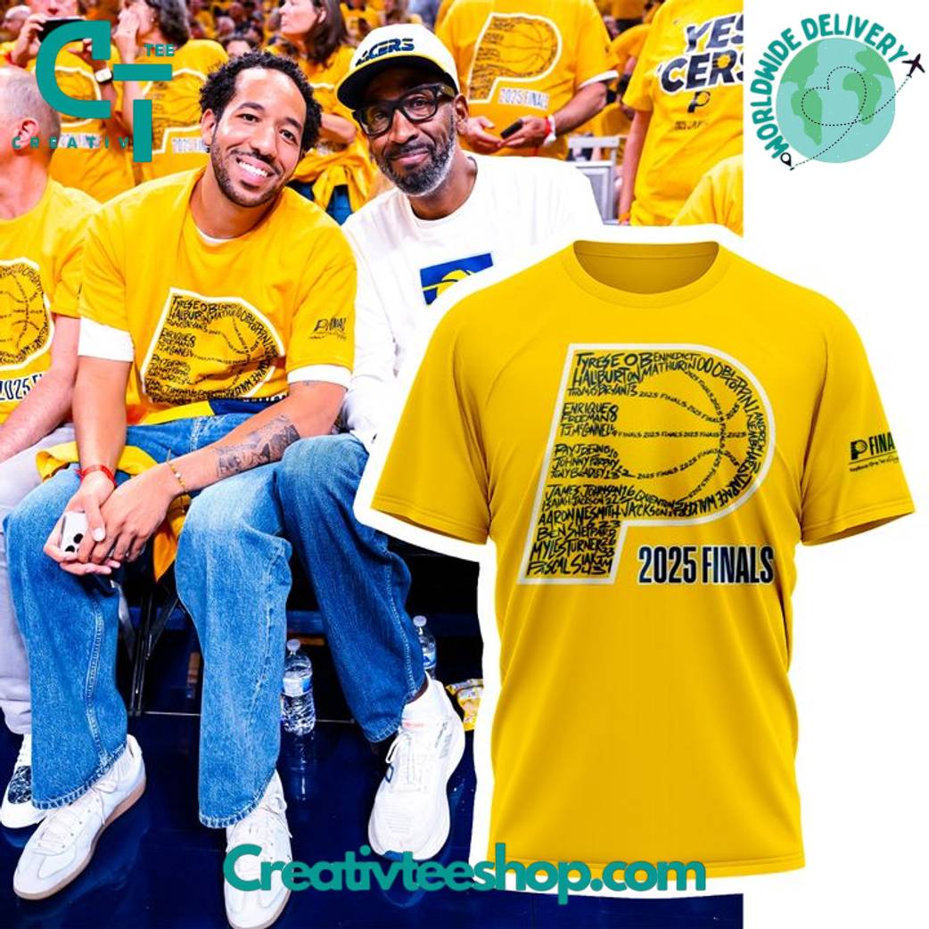 Indiana Pacers 2025 NBA Finals Special Yellow Tee