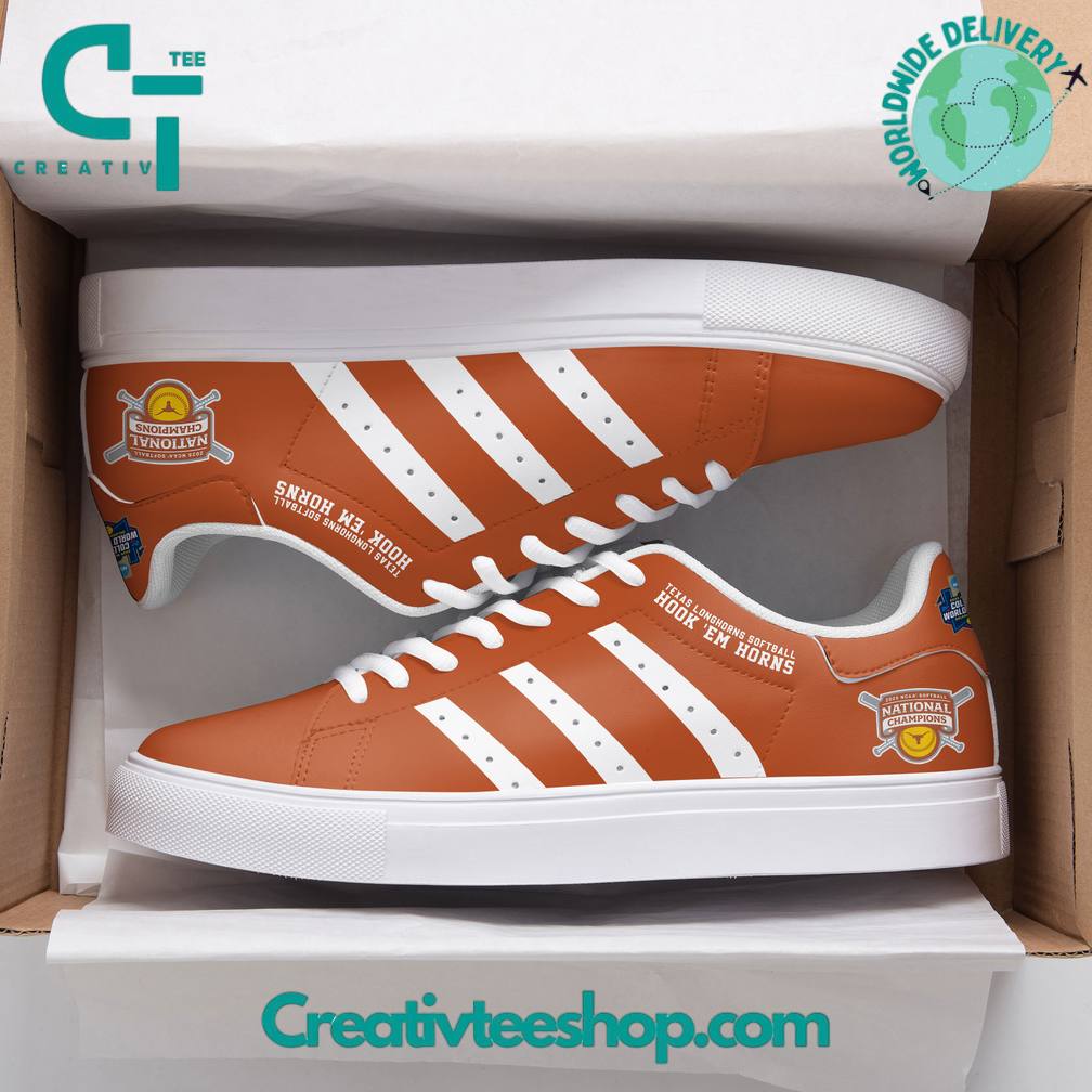 Texas Longhorns Softball National Champions 2025 Orange Stan Smith Shoes