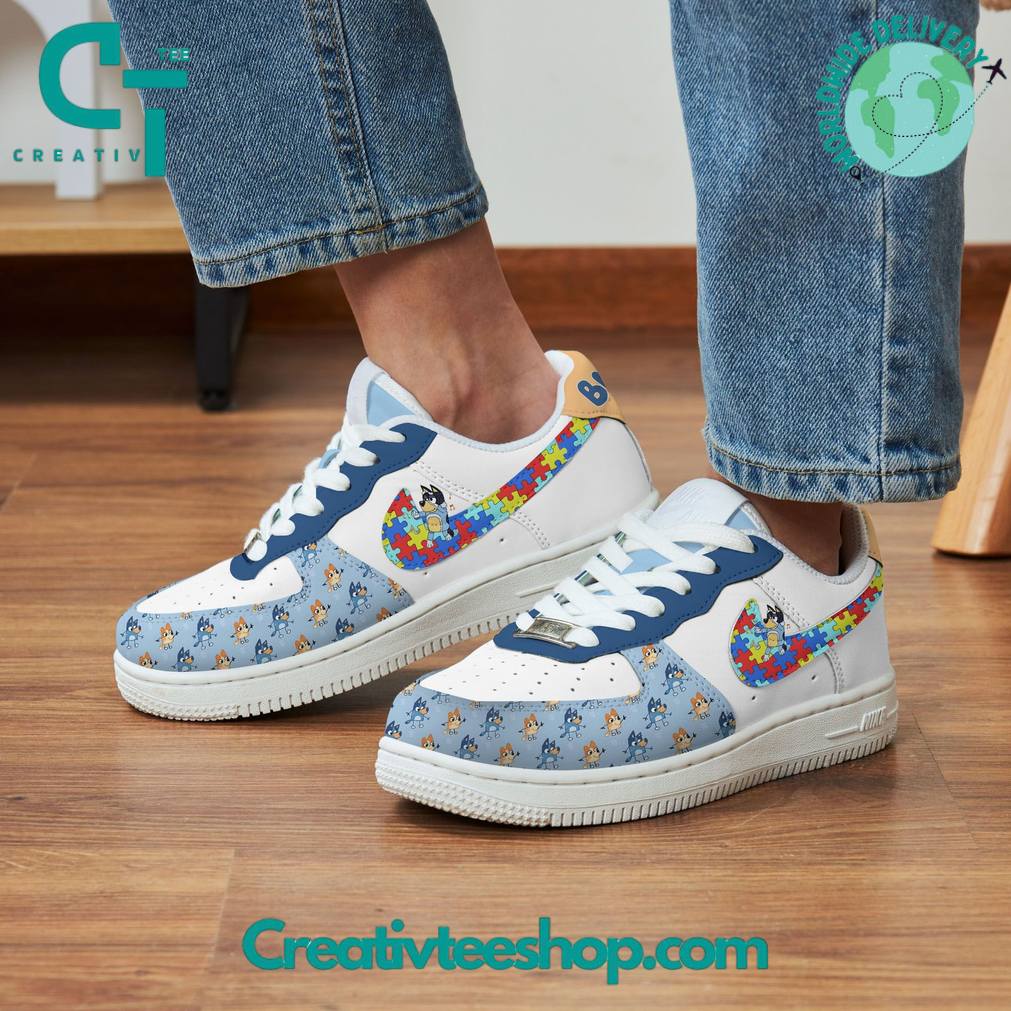 Bluey x Autism Awareness Special Edition Air Force 1 Shoes
