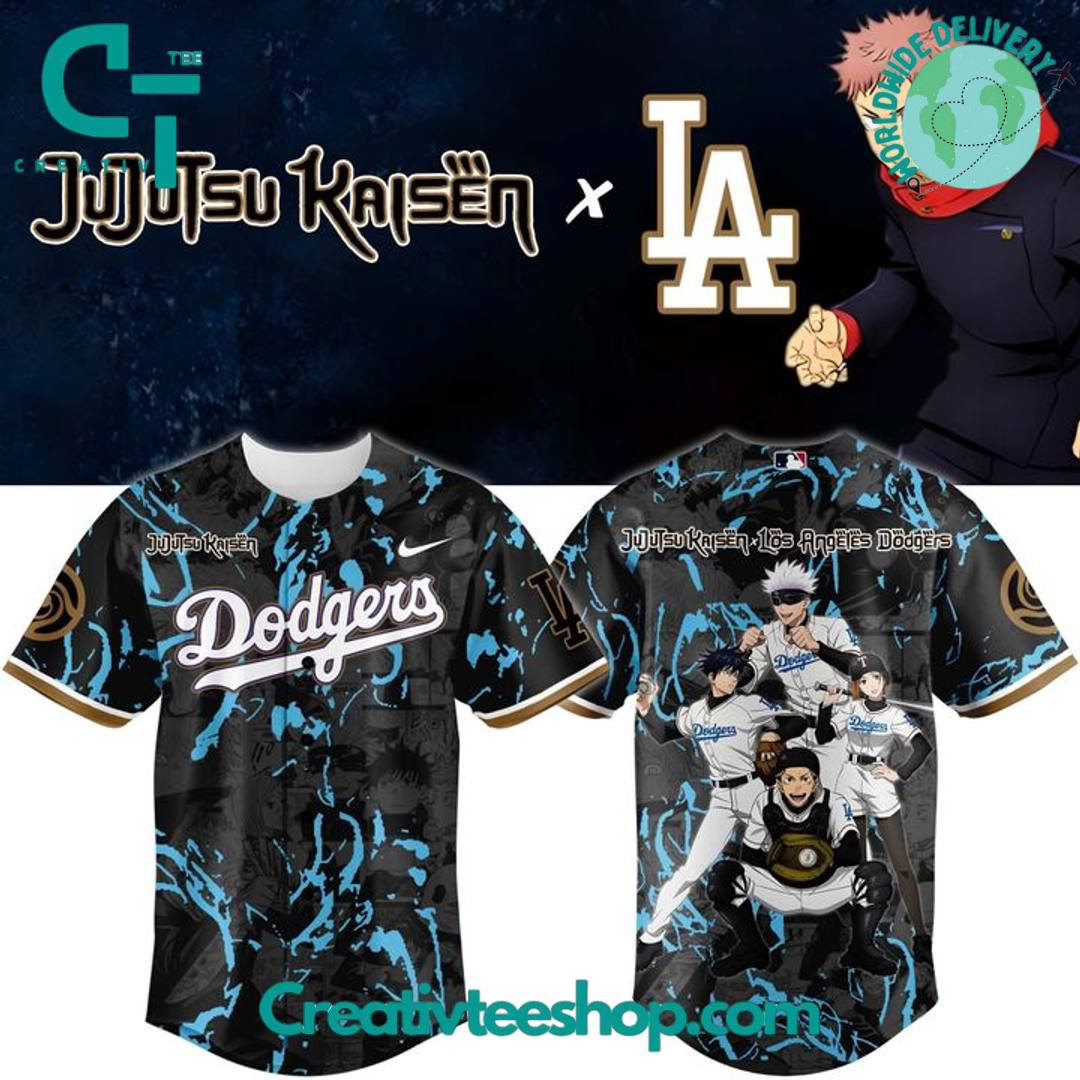 Los Angeles Dodgers x Jujutsu Kaisen Night 2025 Personalized Baseball Jersey