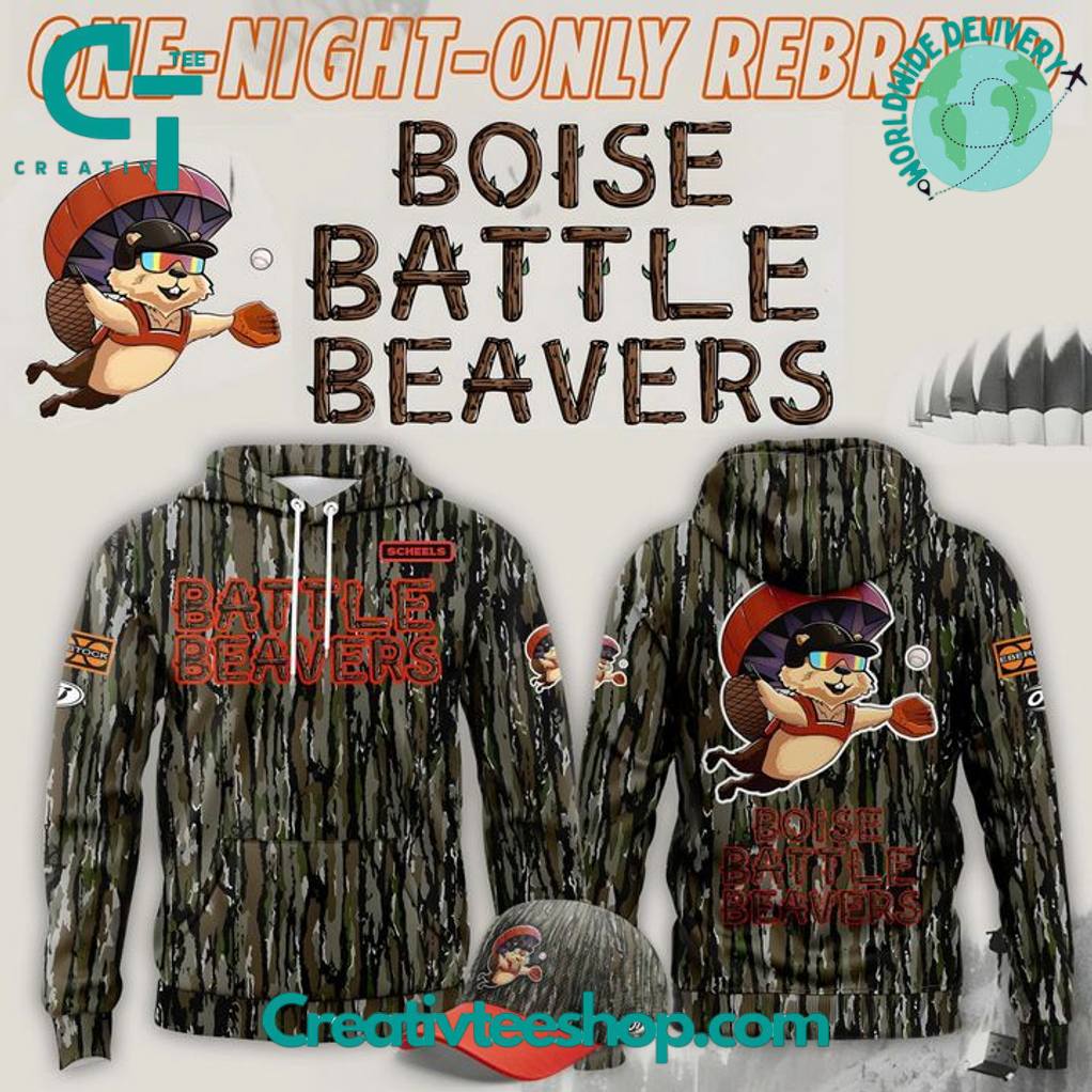 Boise Battle Beavers Baseball Special Camo Hoodie