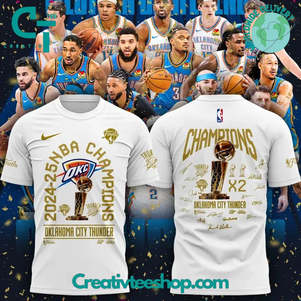 Oklahoma City Thunder NBA Finals Champions 2025 Special Tee