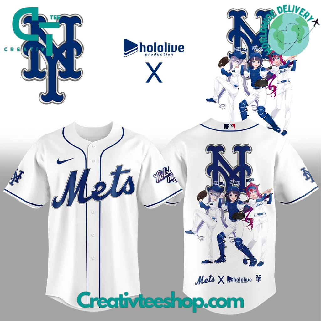 New York Mets Hololive Night Collaboration Special Baseball Jersey