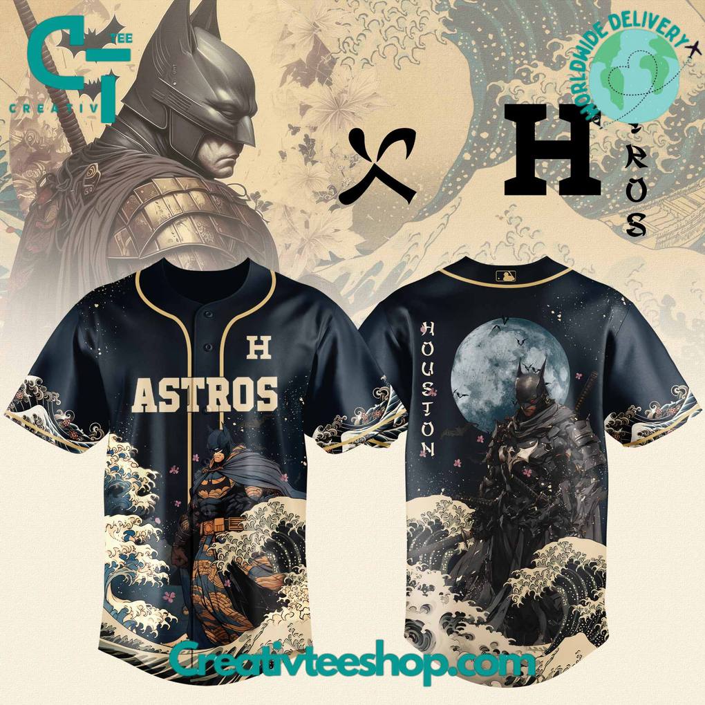 Houston Astros x Batman Night Collaboration Special Baseball Jersey