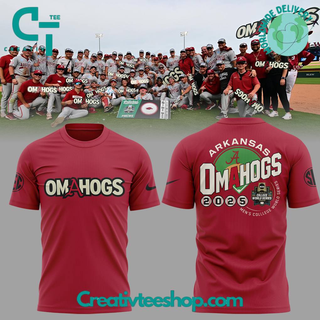 Arkansas Razorbacks OMAHOGS College World Series Baseball Shirt
