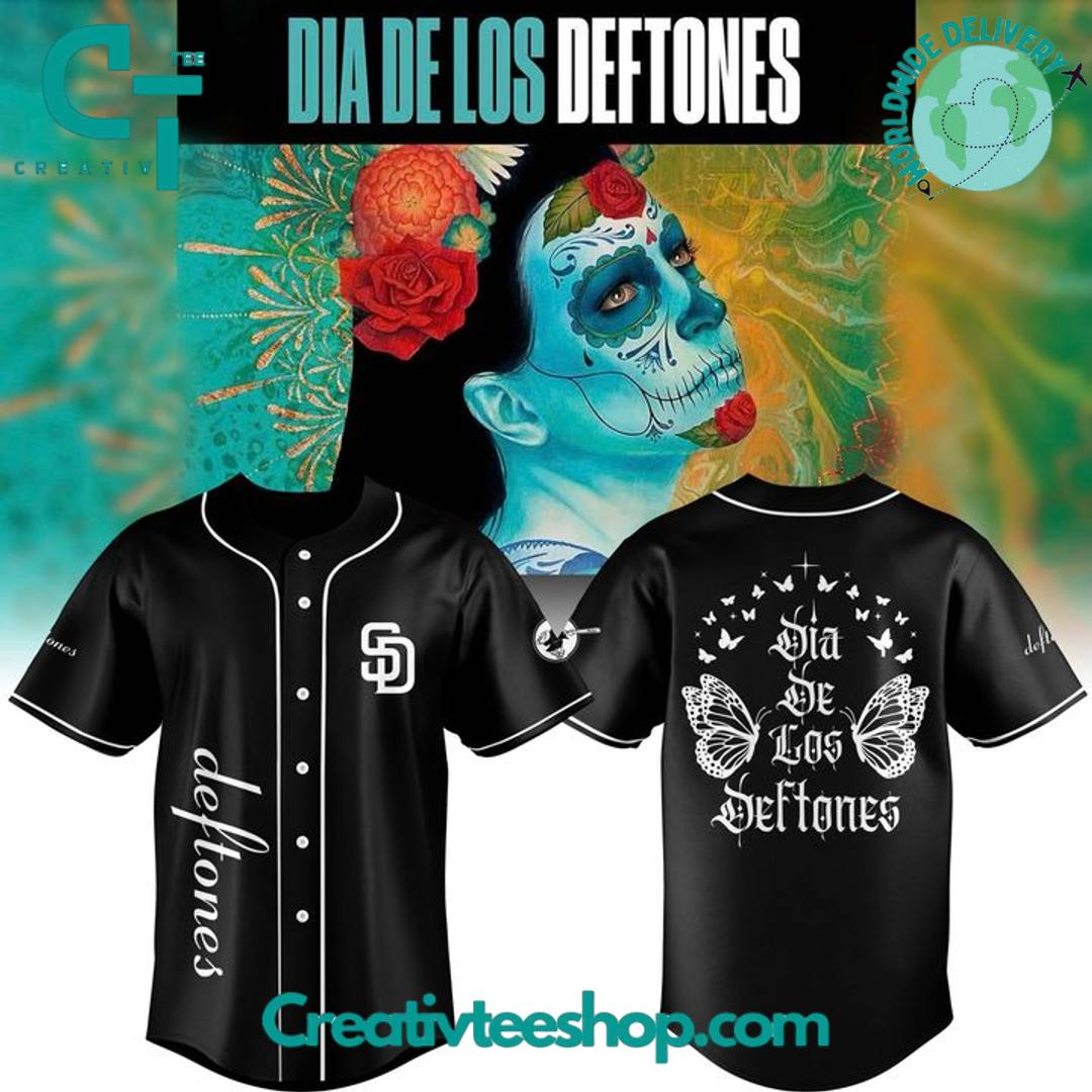 San Diego Padres Dia de los DEFTONES Special Baseball Jersey