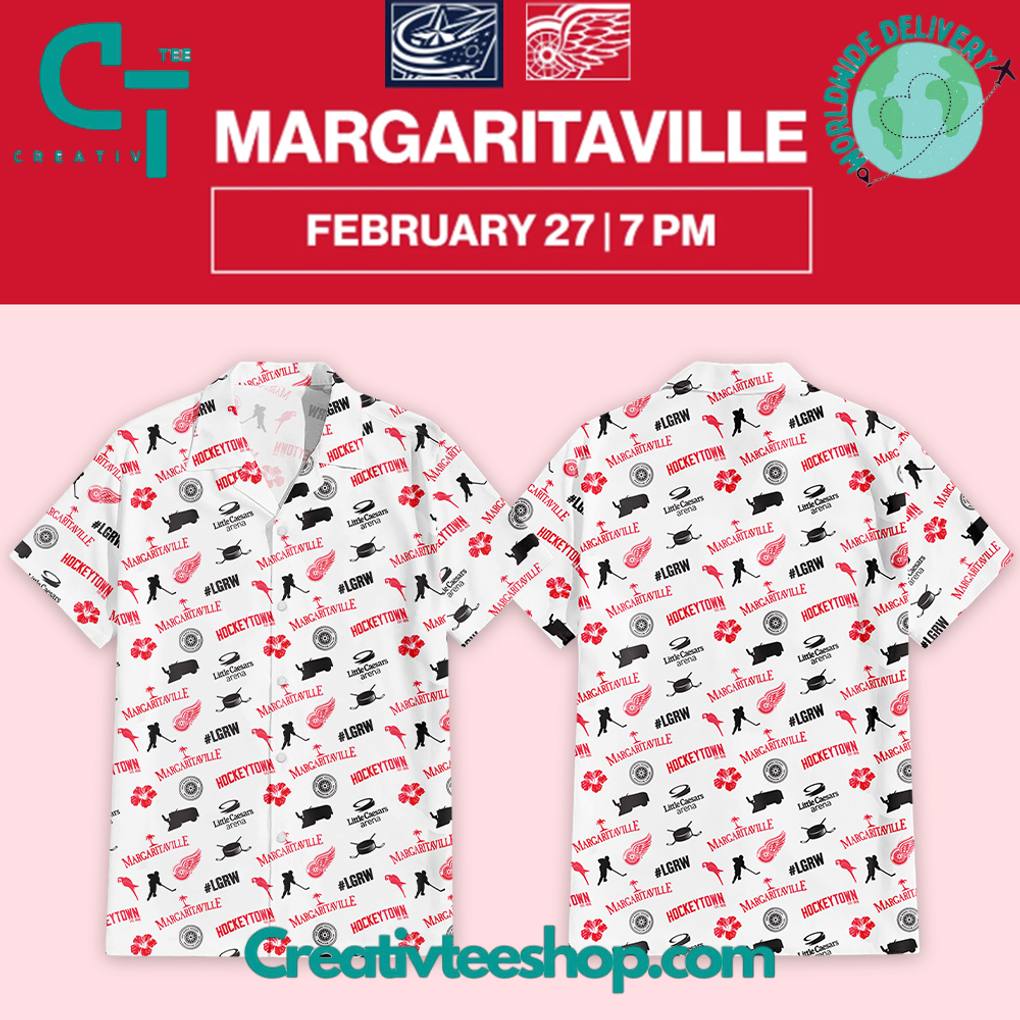 Detroit Red Wings x Margaritaville Night Limited Edition Hawaiian Shirt