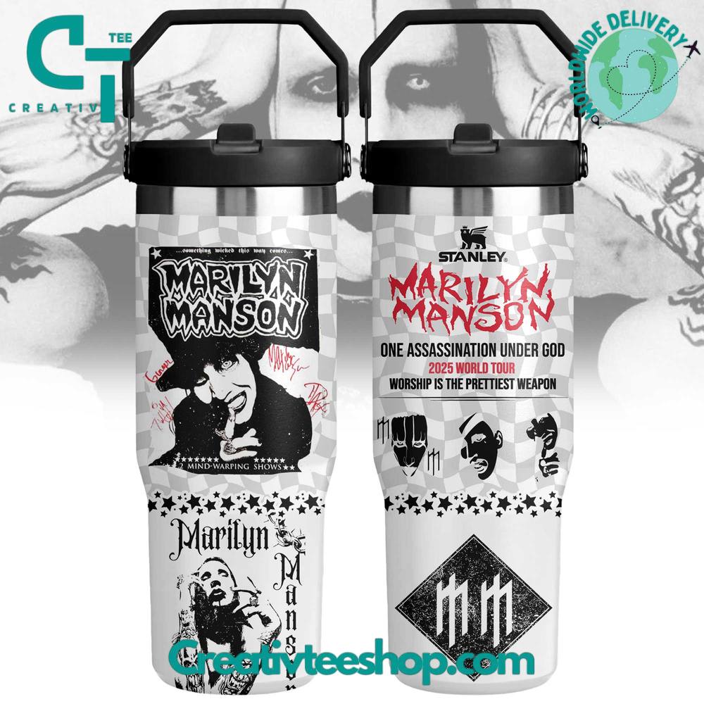 Marilyn Manson 2025 World Tour 30 OZ IceFlow Flip Straw Tumbler
