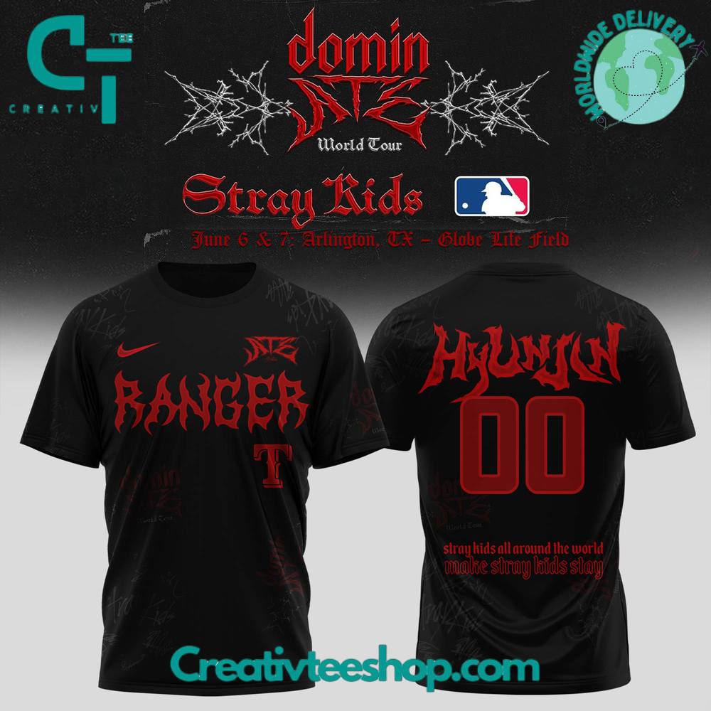 Texas Rangers x Stray Kids DomiATE Word Tour Personalized Shirt