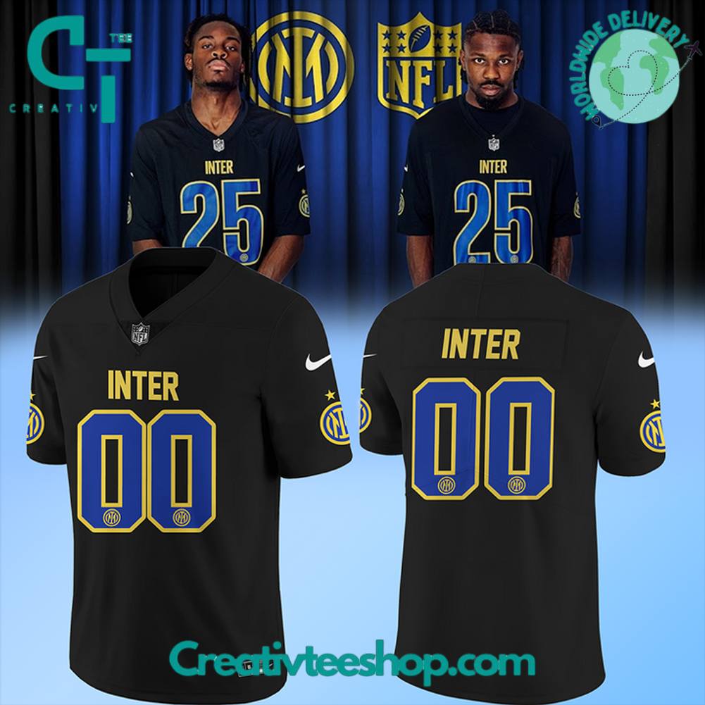 Inter Milan 2025 Soccer x NFL Game Limited Edition Football Jersey