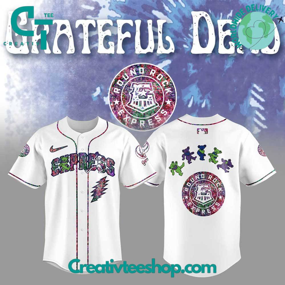 Round Rock Express Grateful Dead Night Special Baseball Jersey