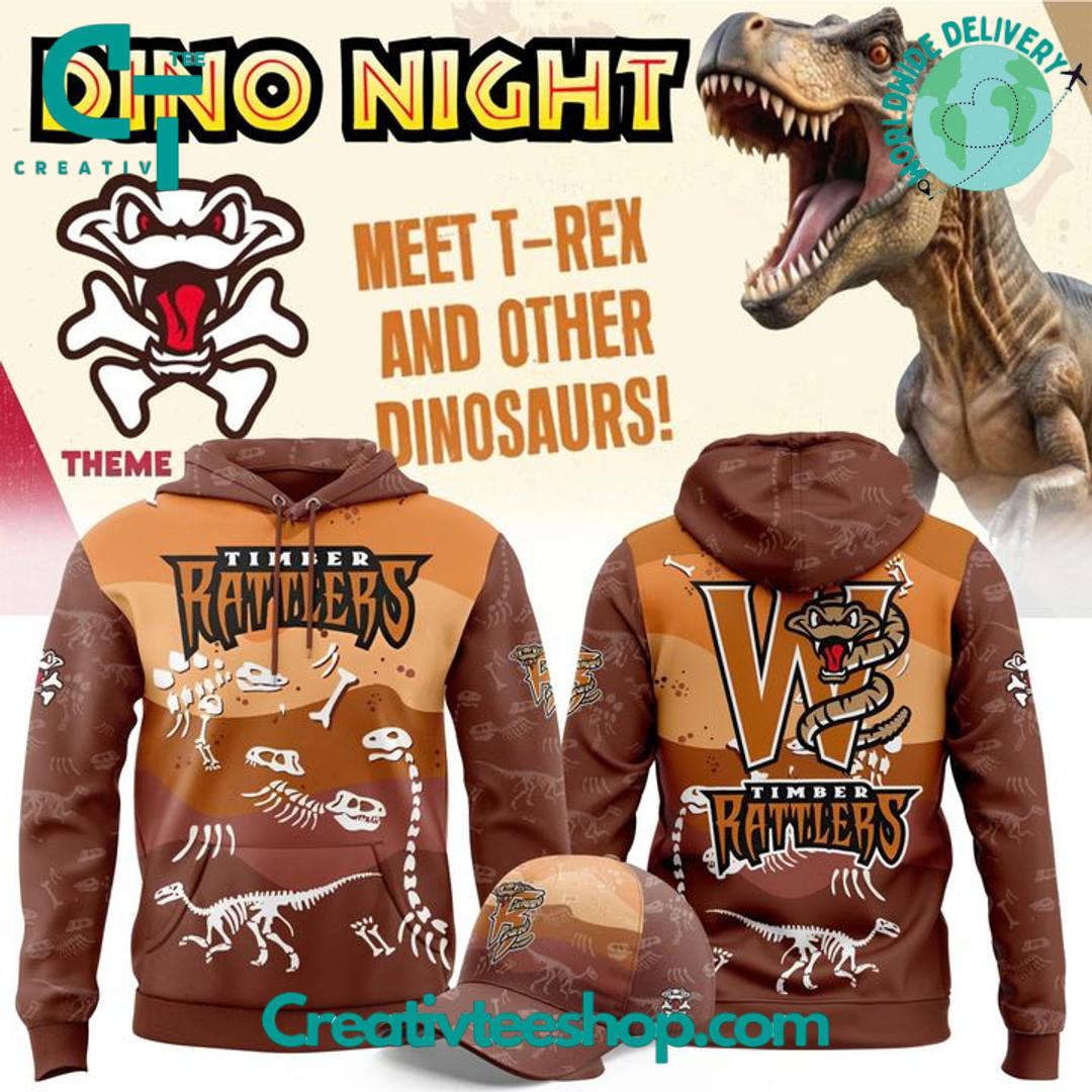 Wisconsin Timber Rattlers x Dino Night Special New Hoodie