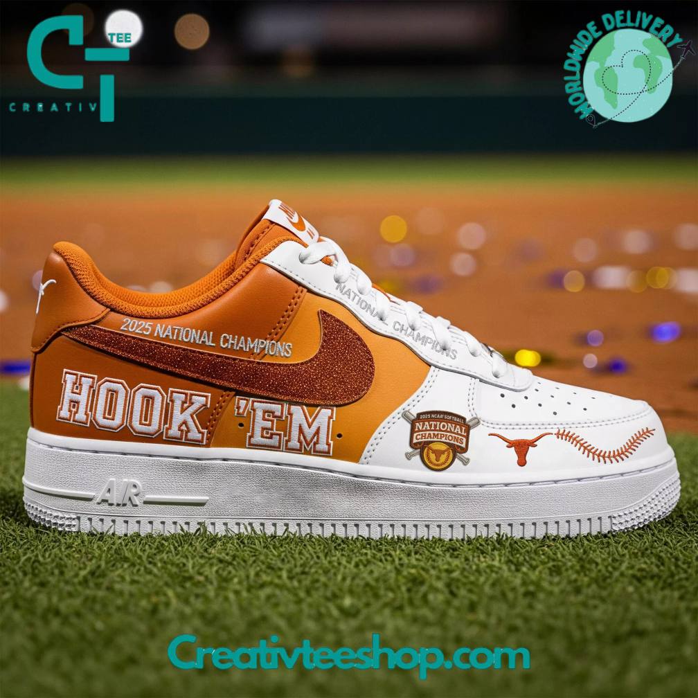 Texas Longhorns Softball National Champions 2025 “Hook ’em Horn” Air Force 1 Shoes