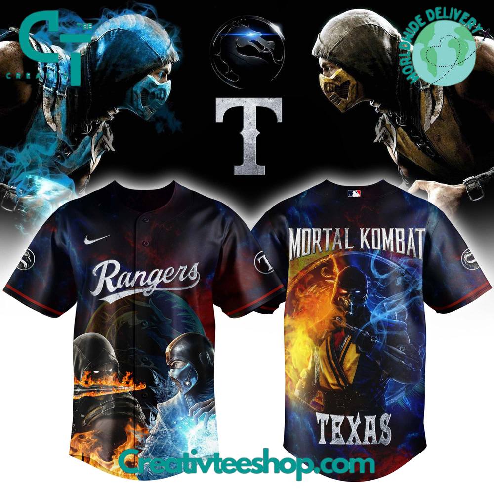Texas Rangers x Mortal Kombat Night Limited Edition Baseball Jersey