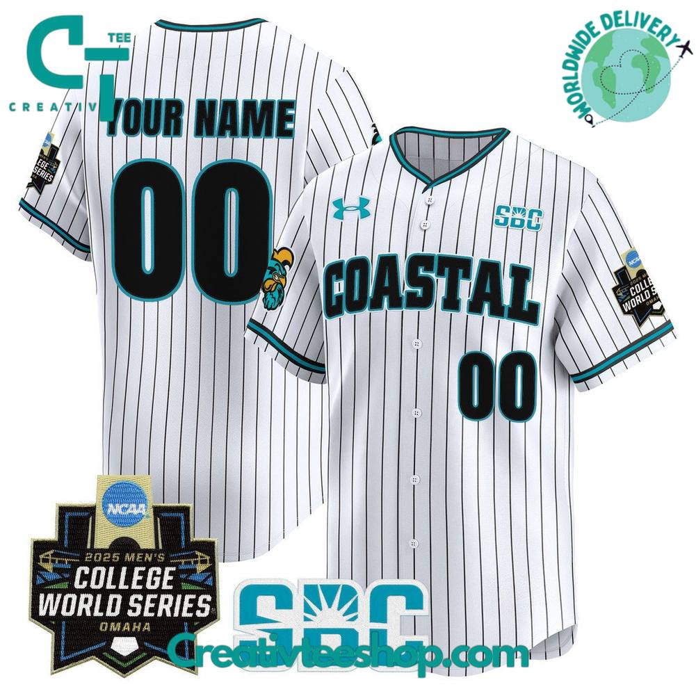 Coastal Carolina Chanticleers Sun Belt Tournament Champions Stripes Jersey