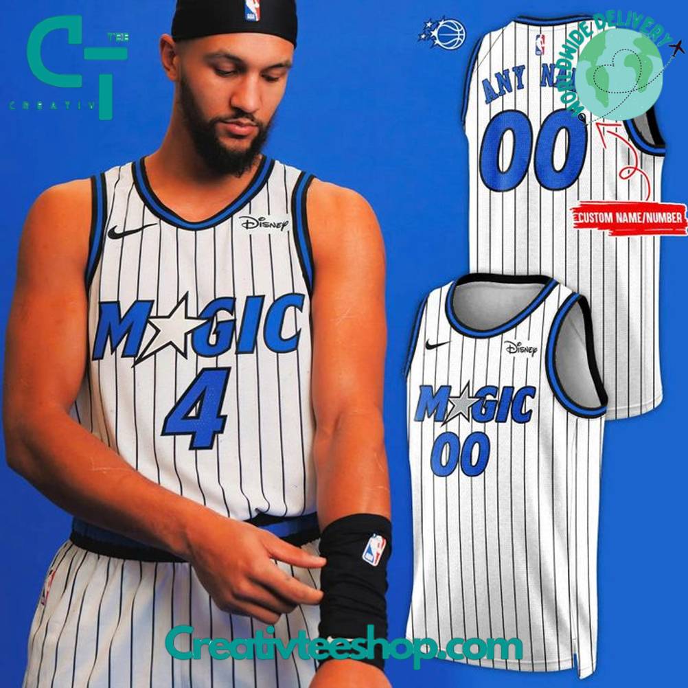 Orlando Magic The Star Uniform 2025 Personalized Basketball Jersey – White