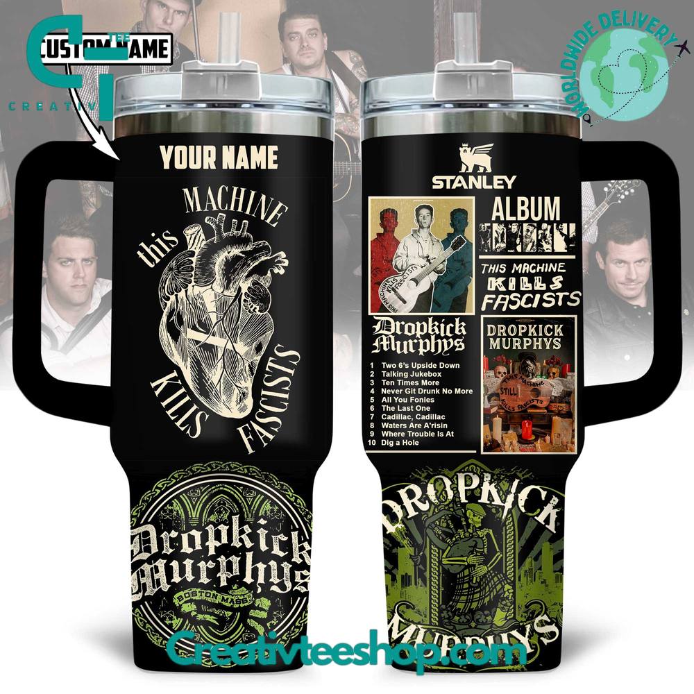 Dropkick Murphys This Machine Kills Fascists Tumbler 40oz with Handle