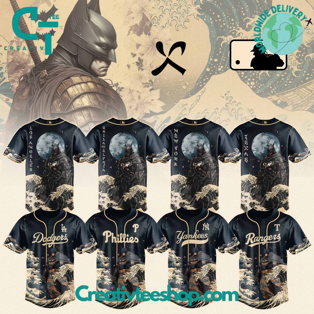 MLB All Teams x Batman Night Collaboration Special Baseball Jersey