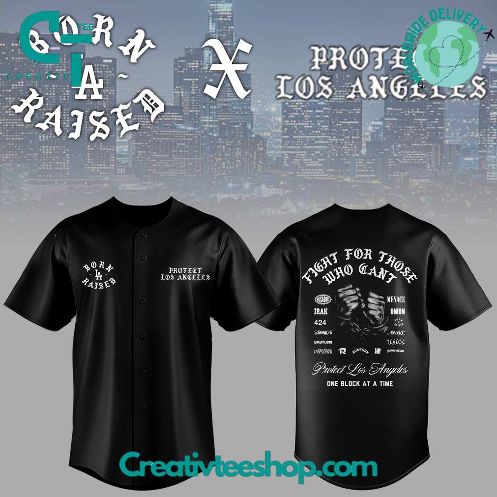 Los Angeles Dodgers x Protect los Angeles Born Raised Special Baseball Jersey