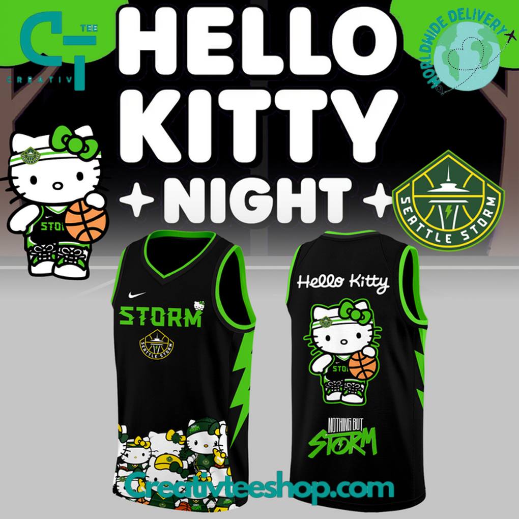 Seattle Storm x Hello Kitty Night 2025 Special Basketball Jersey