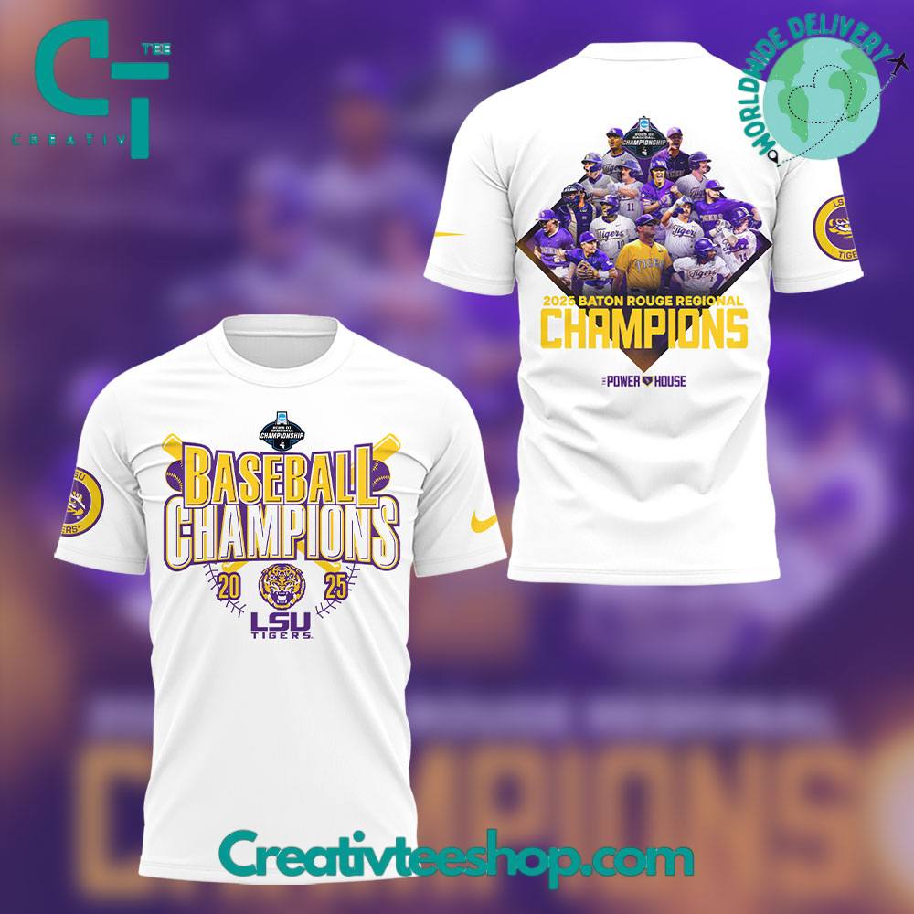 LSU Tigers 2025 Baton Rouge Regional Champs Special Tee
