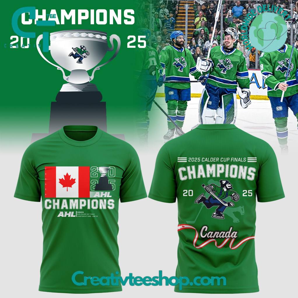 Abbotsford Canucks 2025 AHL Calder Cup Champions Special Tee