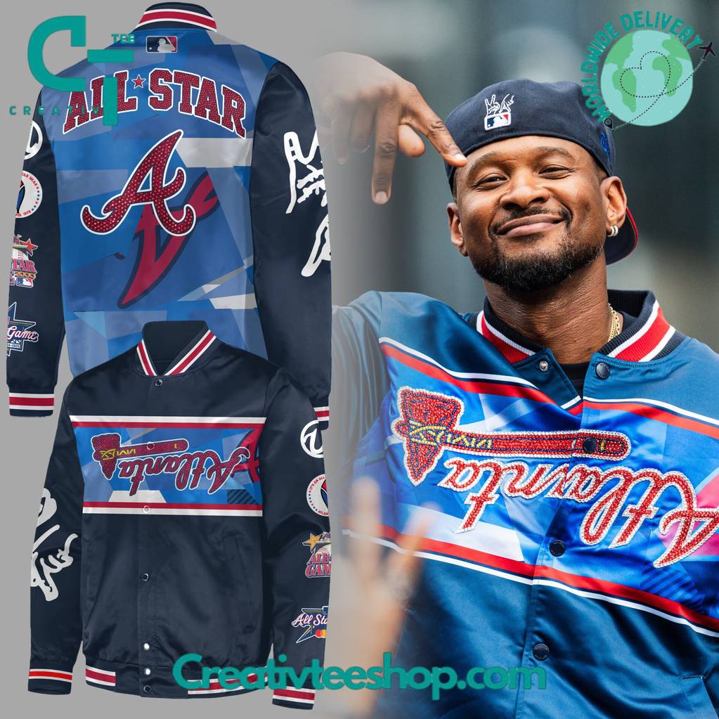 Atlanta Braves x Usher Upside Down Logo Special Bomber Jacket