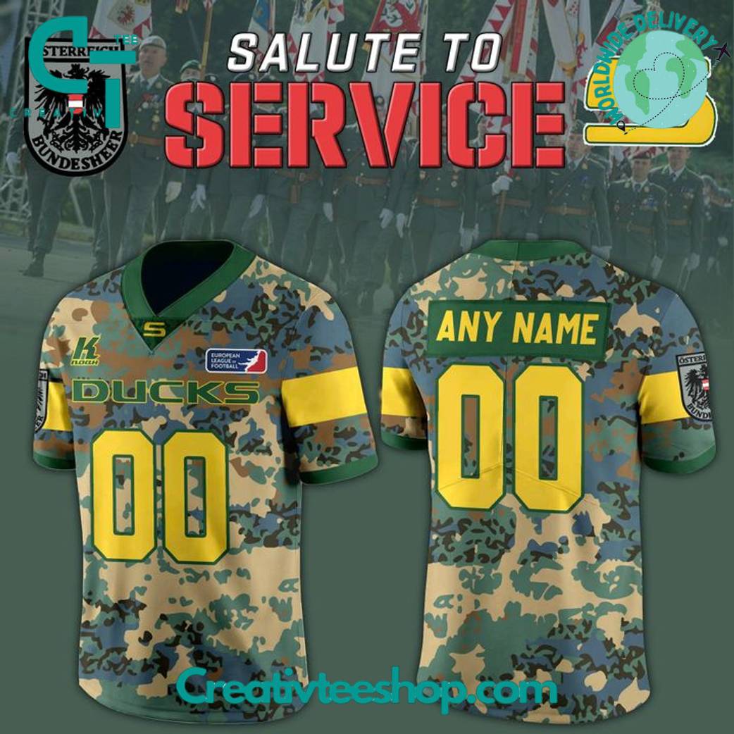Salzburg Ducks Panthers Salute to Service 2025 Camo Football Jersey