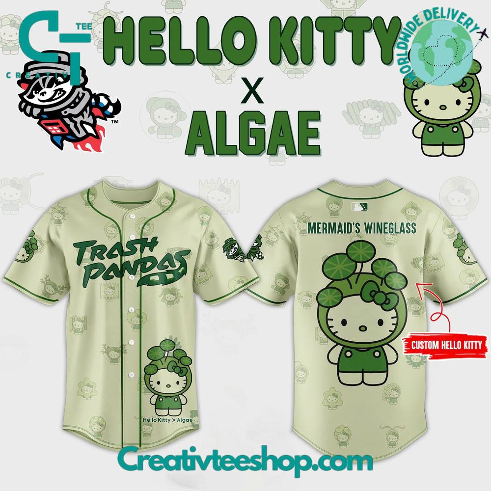 Rocket City Trash Pandas x Algae Hello Kitty Special Baseball Jersey