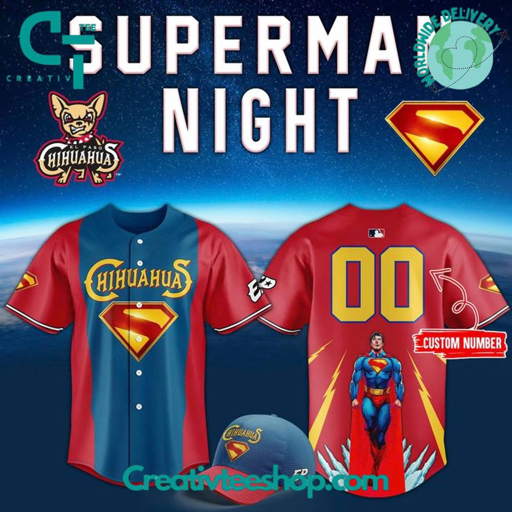 El Paso Chihuahuas x Superman 2025 Custom Jersey