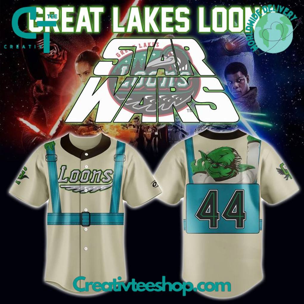 Great Lakes Loons Game Worn Star Wars Baseball Jersey