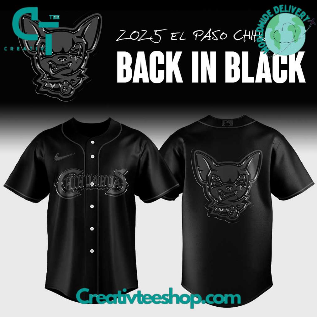 El Paso Chihuahuas “Back to Black” Special Baseball Jersey