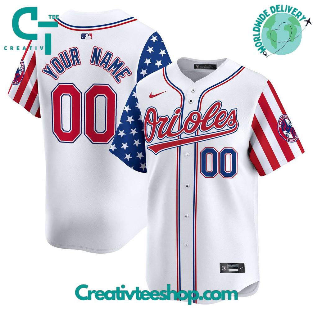 Baltimore Orioles 2025 Independence Day Personalized Baseball Jersey