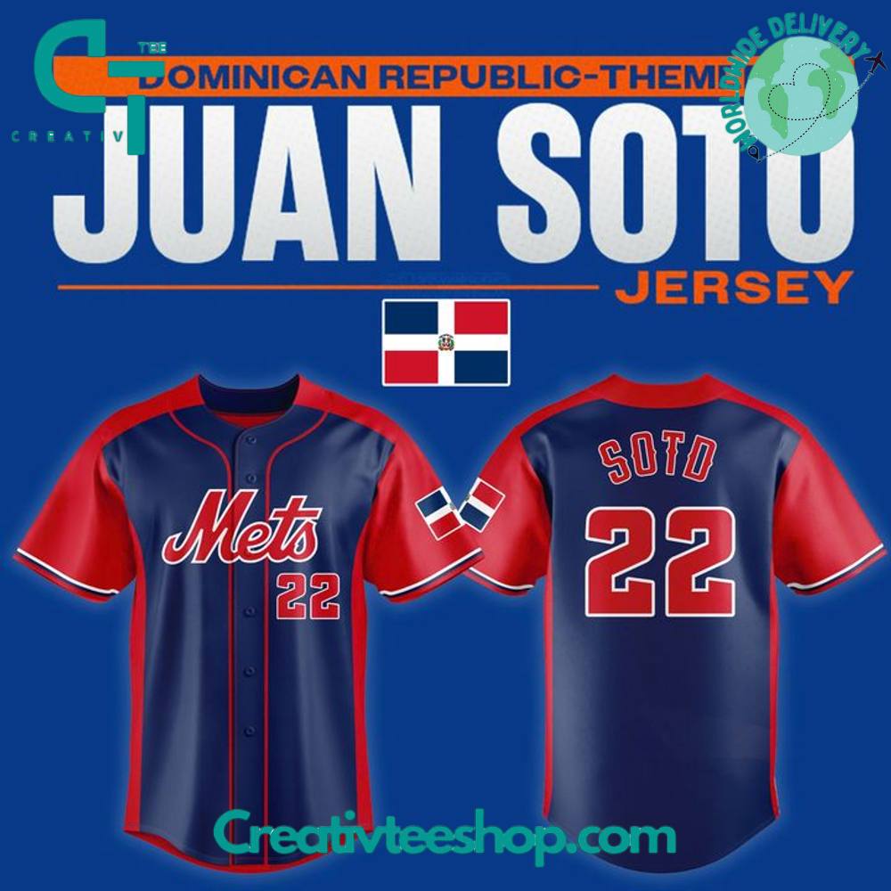 New York Mets Juan Soto Dominican Republic – Themed Special Baseball Jersey