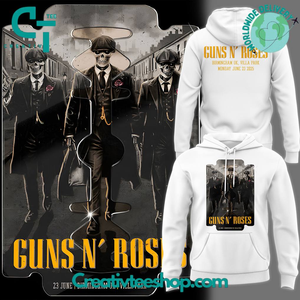 Guns N’ Roses World Tour to Birmingham 2025 Special Hoodie