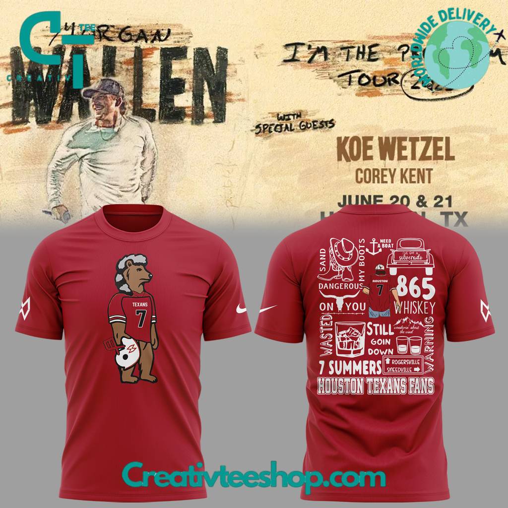 Morgan Wallen x Houston Texans Special Red Tee