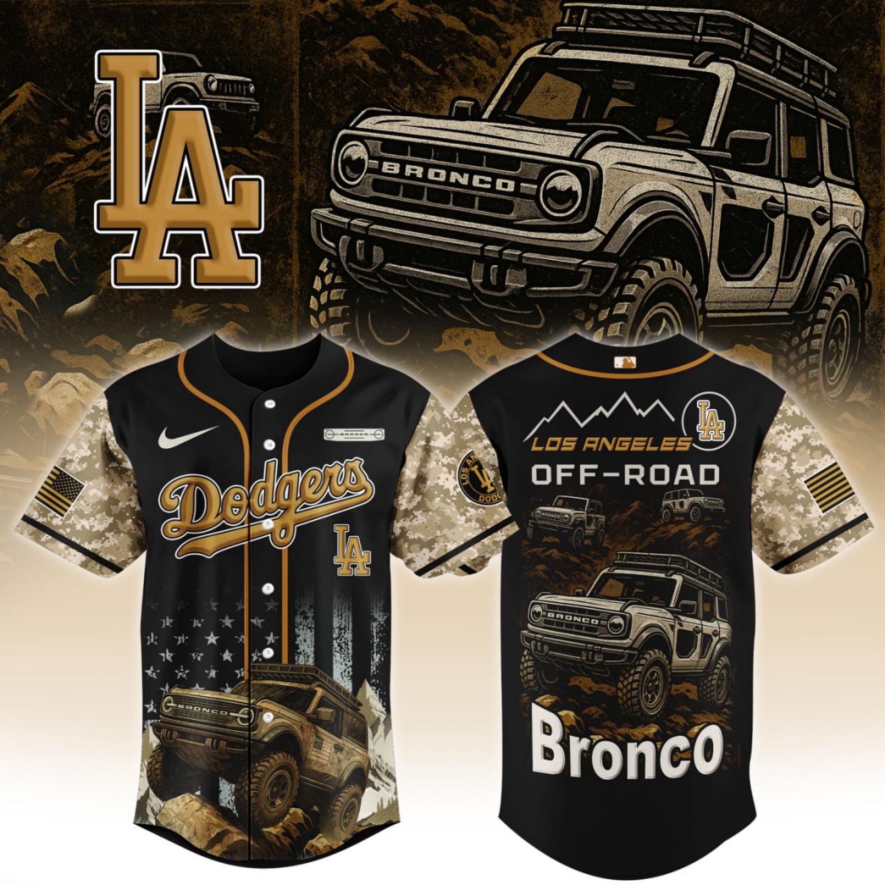 Los Angeles Dodgers x Bronco Baseball Jersey