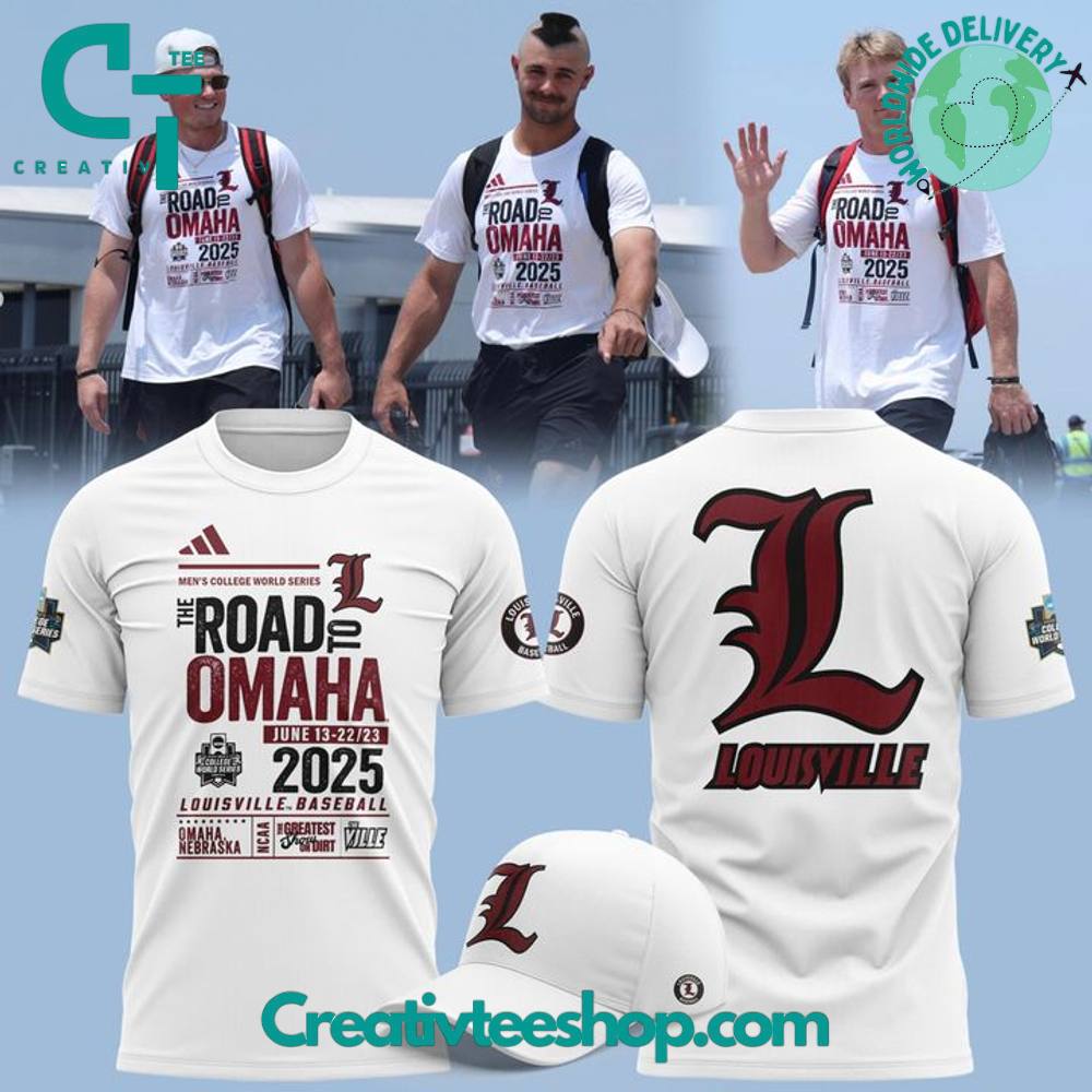 Louisville Cardinals Getting the crew ready for Omaha Special White Tee