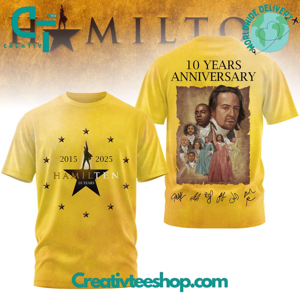 Hamilton 10 Years Anniversary “Rise Up” Special Tee
