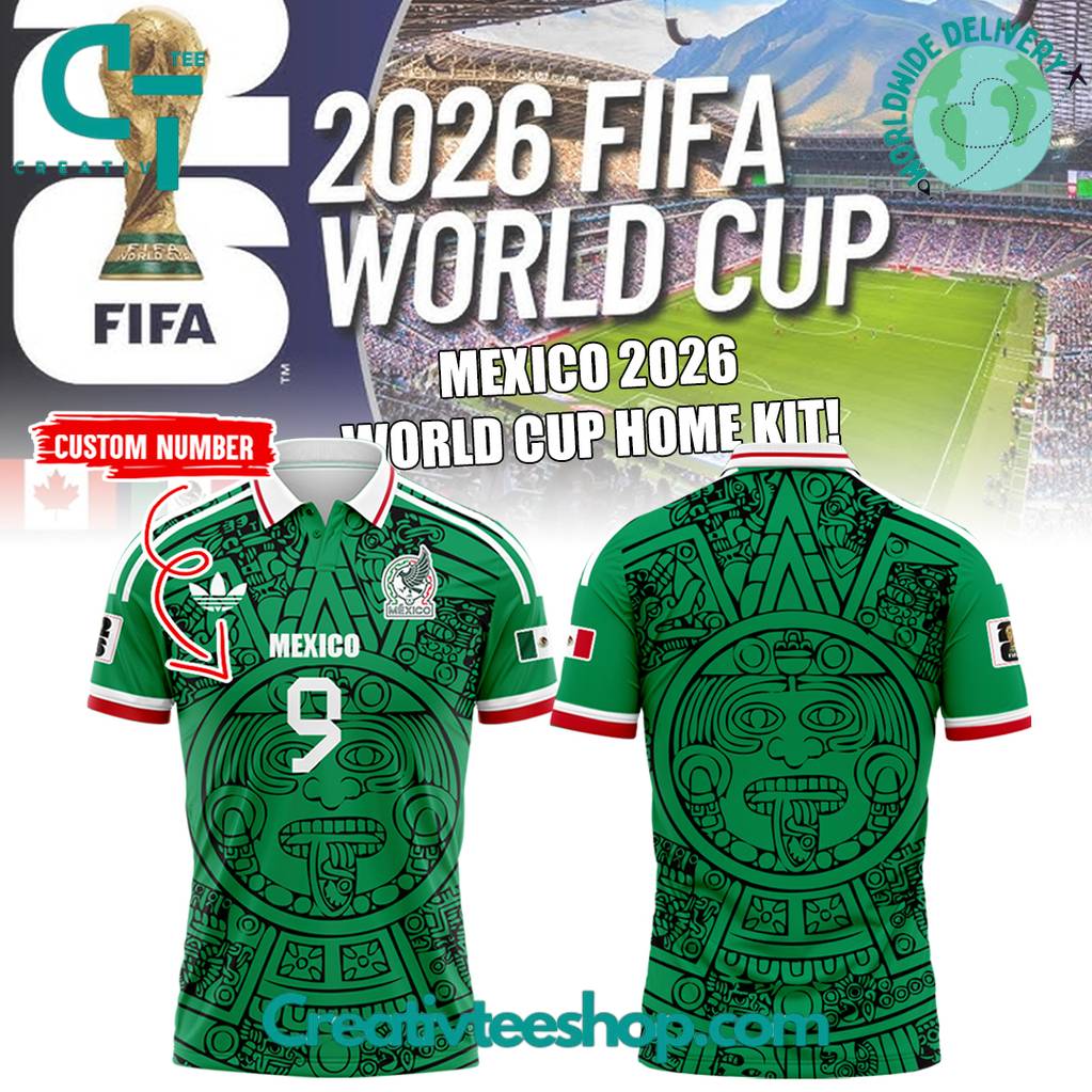 Mexico Football National Team 2026 World Cup Home Kit Custom Polo Shirt