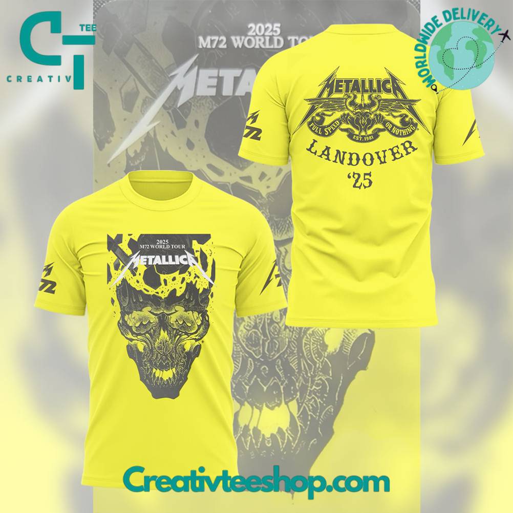 Metallica M72 World Tour “M72Charlotte” Yellow Tee