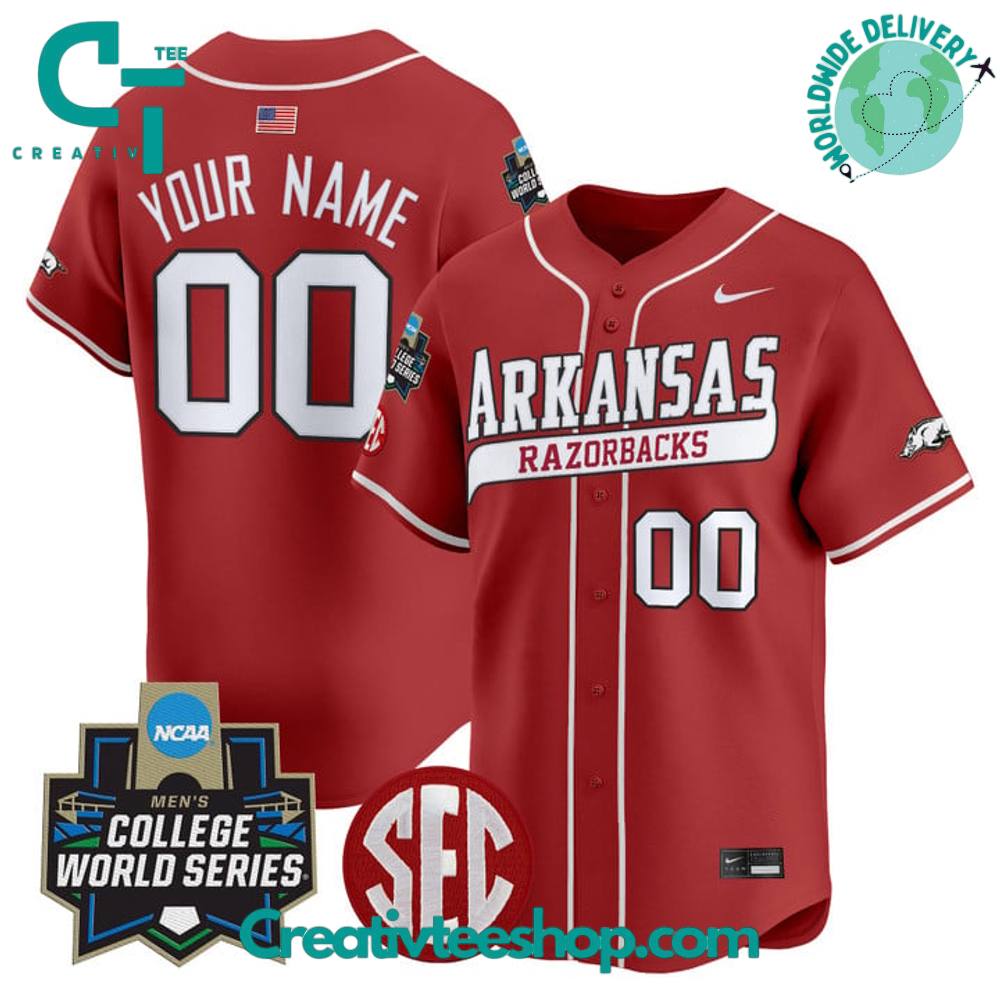 Arkansas Razorbacks 2025 World Series Limited Edition Baseball Jersey