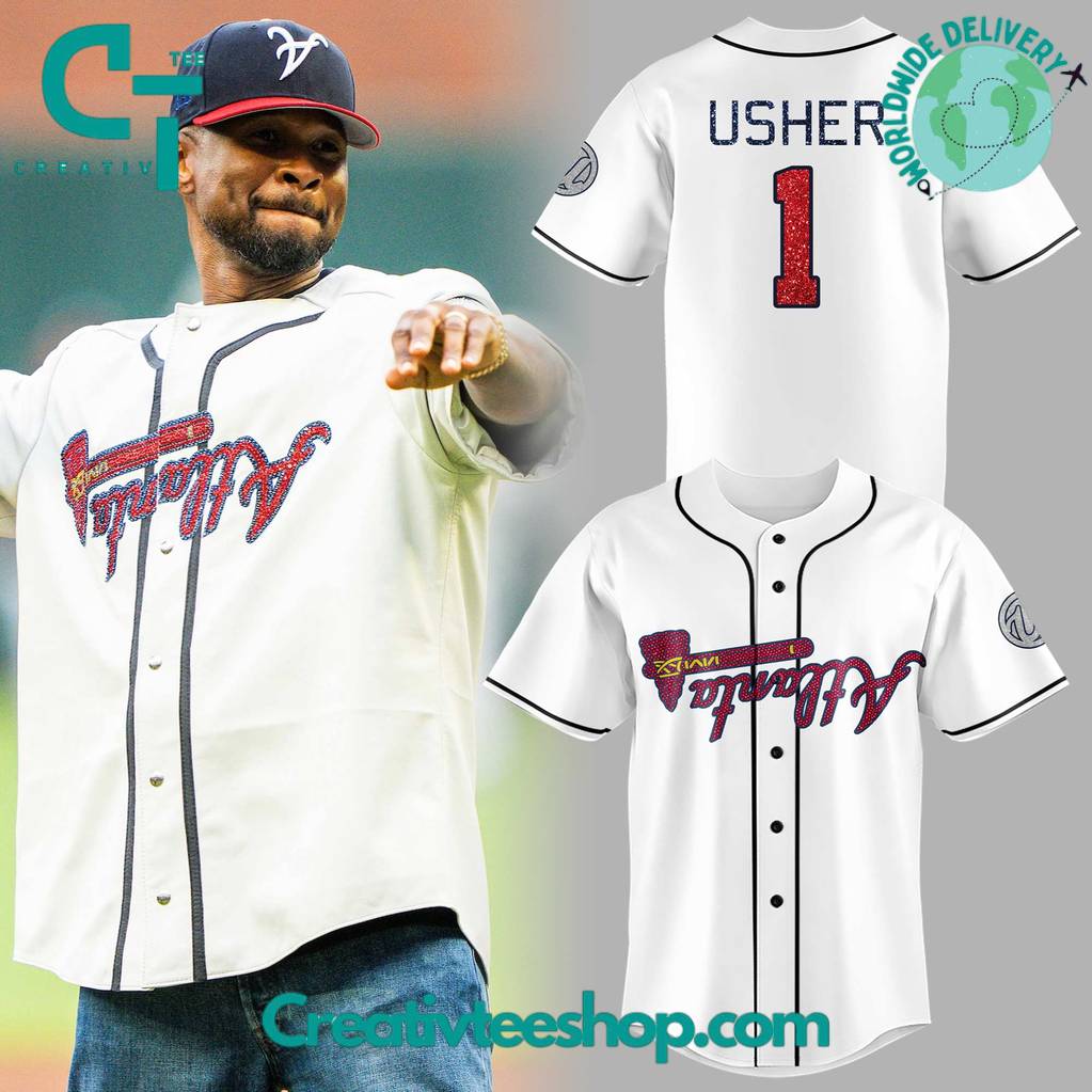 Atlanta Braves x Usher Upside Down Logo Special Baseball Jersey