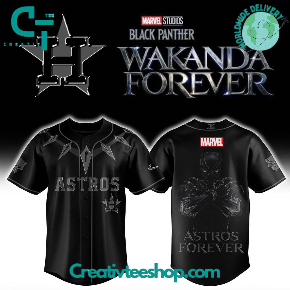 Houston Astros x Black Panther “Wakanda Forever” Special Baseball Jersey