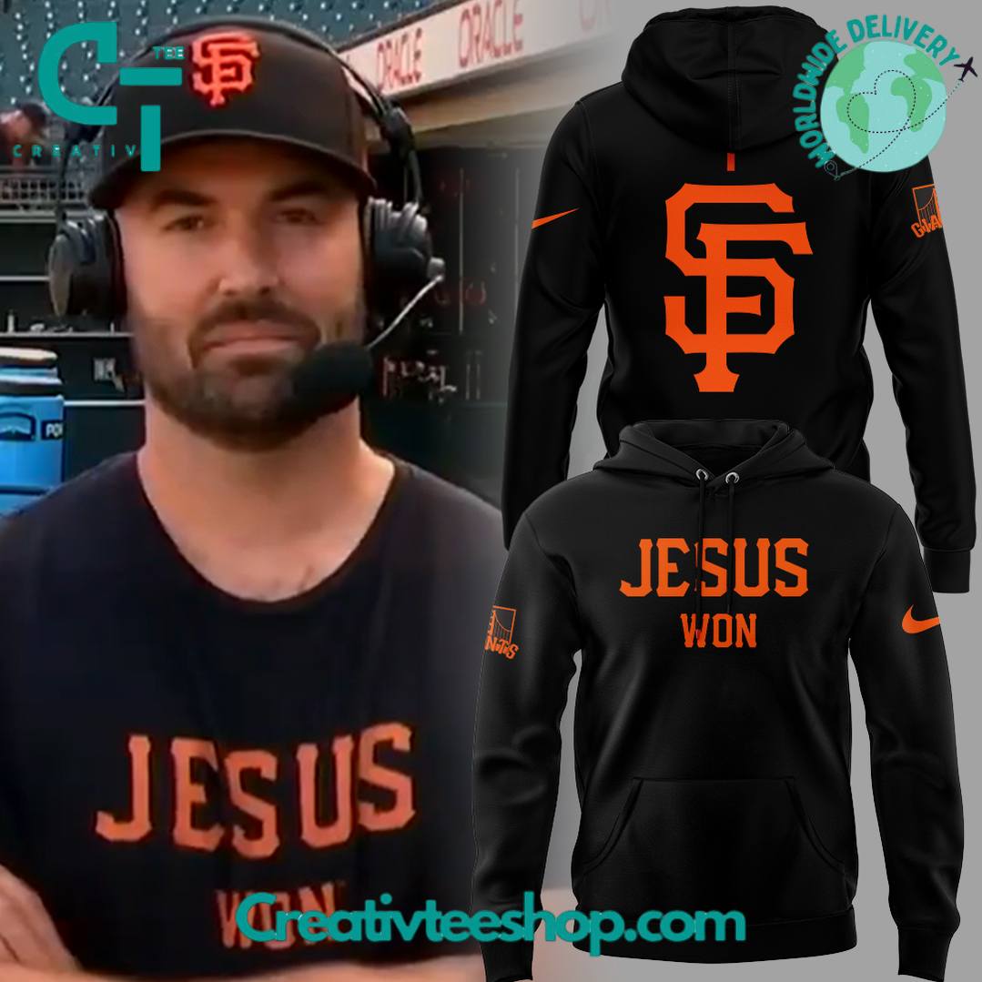 San Francisco Giants x JESUS WON Special Black Hoodie