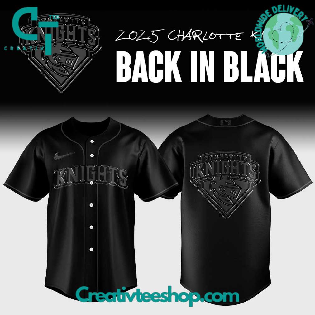Charlotte Knights “Back to Black” Special Baseball Jersey