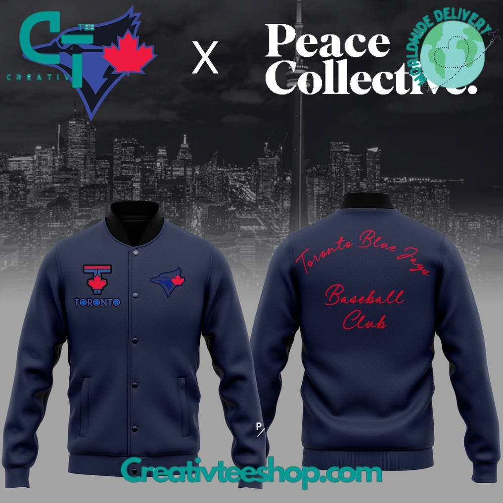 Toronto Blue Jays x City Connect Peace Collective Baseball Jacket